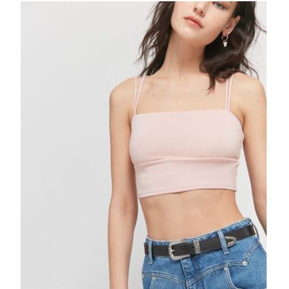 Urban Outfitters Celeste Square Neck Cami Rose Medium - Picture 4 of 9